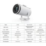 Portable Projector, Smart Wi-Fi 6 BT 5.0,180 Degree Rotation - Image 3