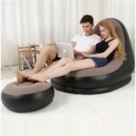 Portable Fast Inflatable Sofa Chair with Foot Stool - Image 3