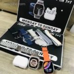 H50 Combo Pack Smart Watch With Earbuds & 7 pcs Belt - Image 4