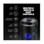 X-BASS Wireless Bluetooth Portable Speaker and Mike Party Dual Sound Speaker with RGB Glow Lights, Wired Mic - Image 4
